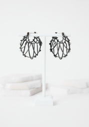 Chained Love Oxidized Sterling and Pearl Earrings