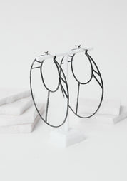 Summer Moon Oxidized Sterling Earrings