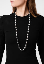 Uninterrupted Pearls Oxidized Sterling Necklace