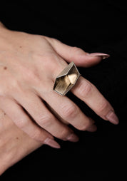 Facets of Joy Oxidized Sterling and Smokey Quartz Ring