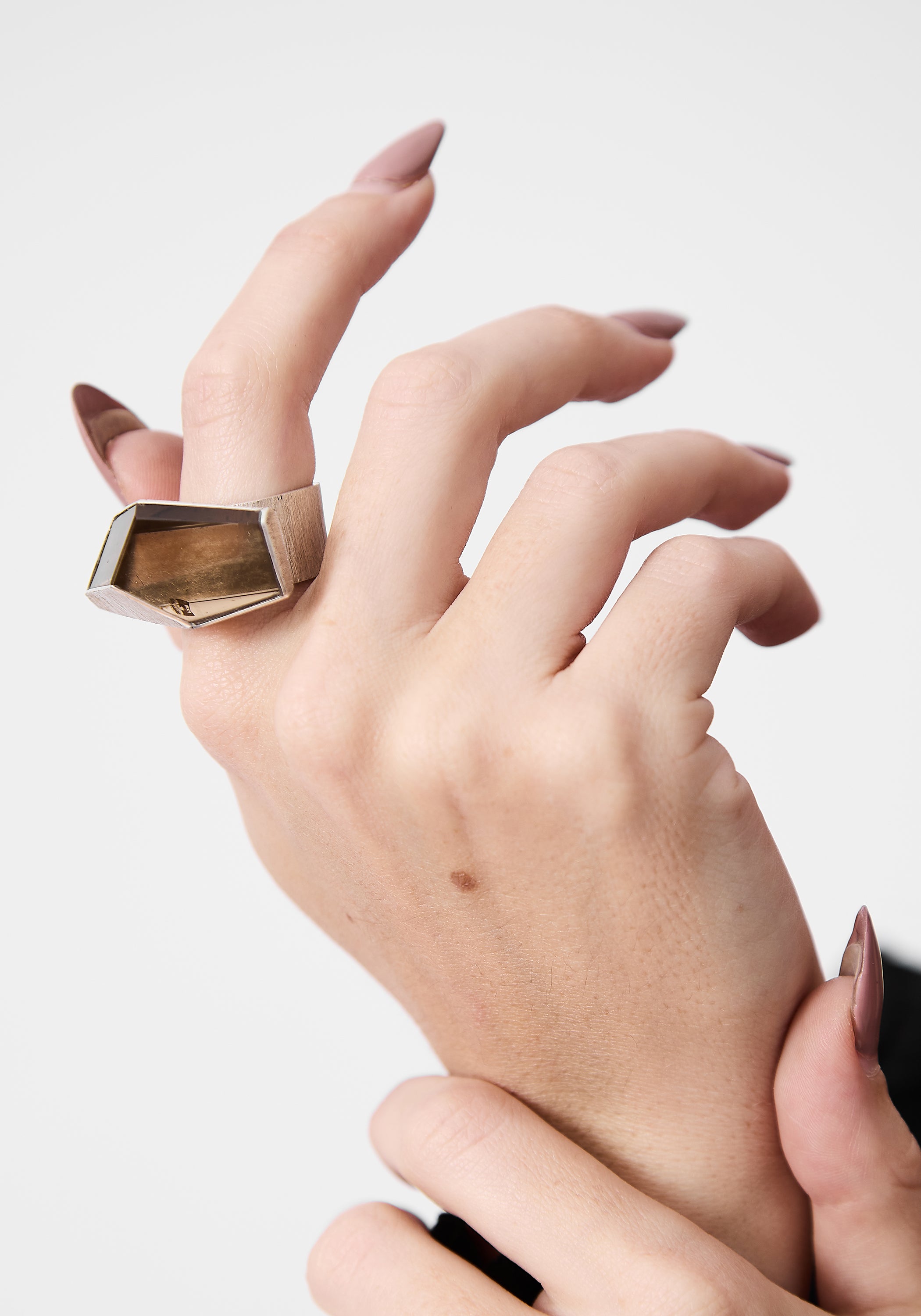 Facets of Joy Oxidized Sterling and Smokey Quartz Ring
