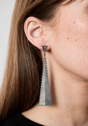 Going High Oxidized Sterling Earrings