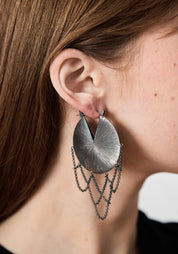 Arches Oxidized Sterling Earrings