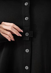 Cut Out Detail Flared Sweatshirt Dress