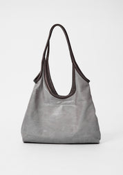 Ash Leather Envelope Tote Bag