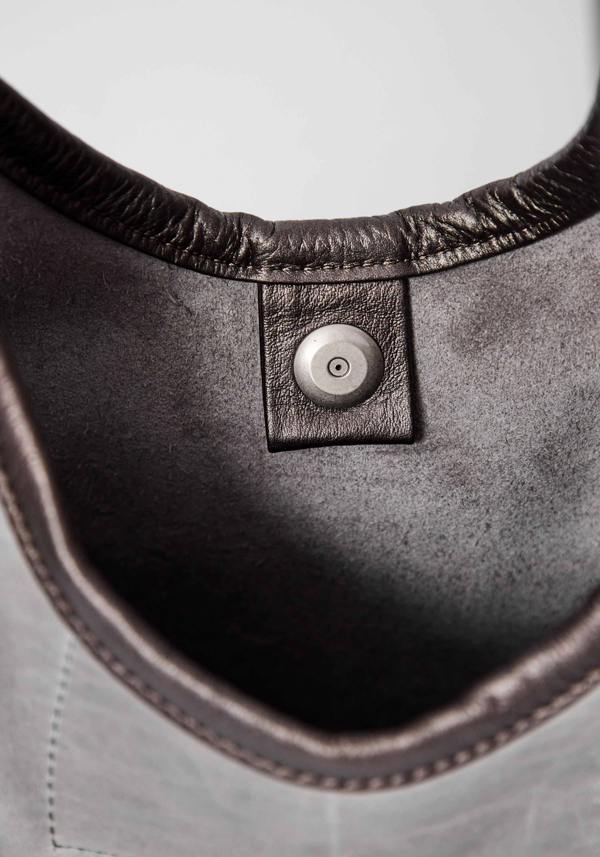 Ash Leather Envelope Tote Bag
