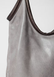 Ash Leather Envelope Tote Bag