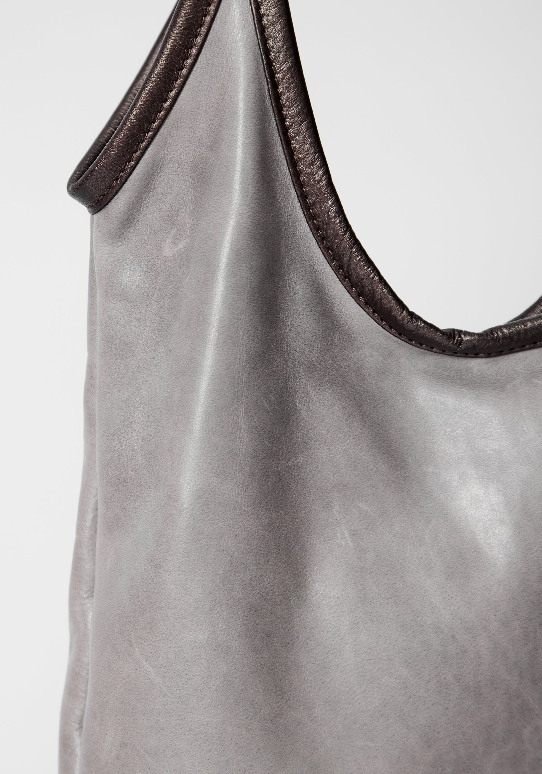 Ash Leather Envelope Tote Bag