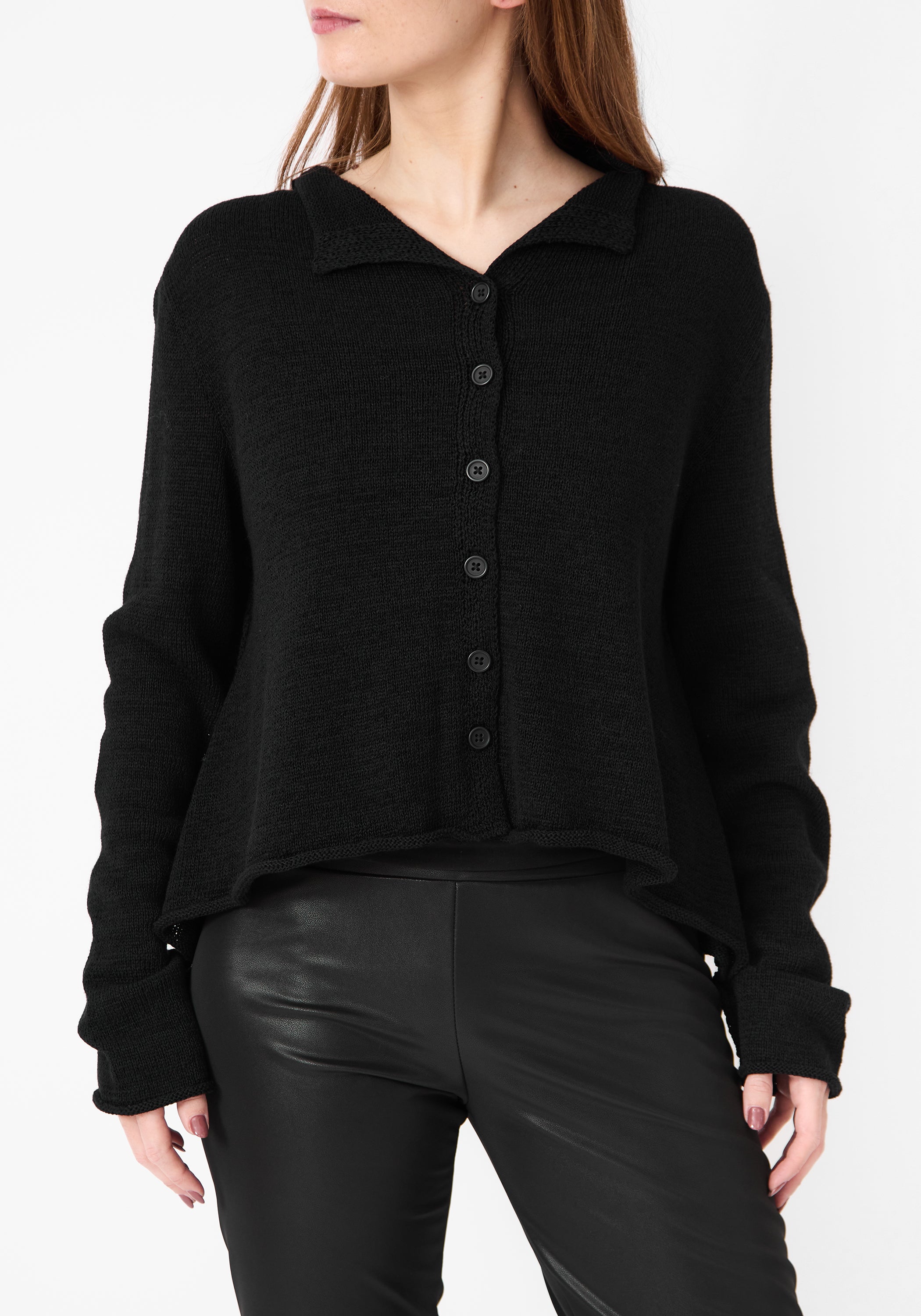 Oversized Drop Shoulder Knit Cardigan