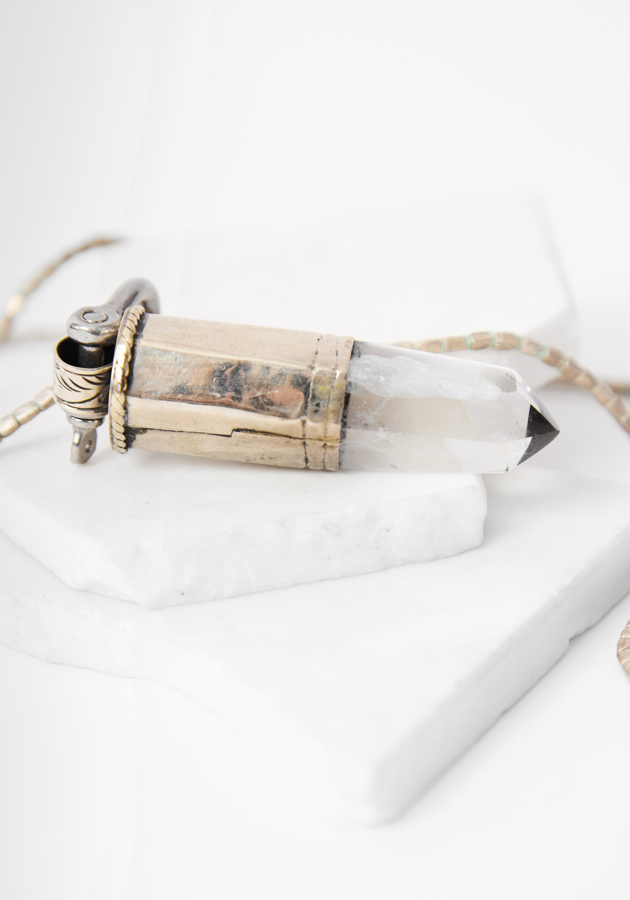 Quartz Point Trade Beads Necklace