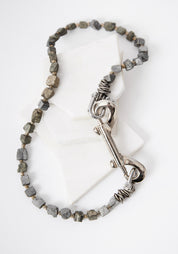 Pyrite and Stainless Chain Necklace