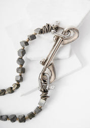 Pyrite and Stainless Chain Necklace