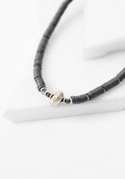Pyrite Discs and Silver Ring Necklace