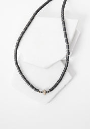 Pyrite Discs and Silver Ring Necklace