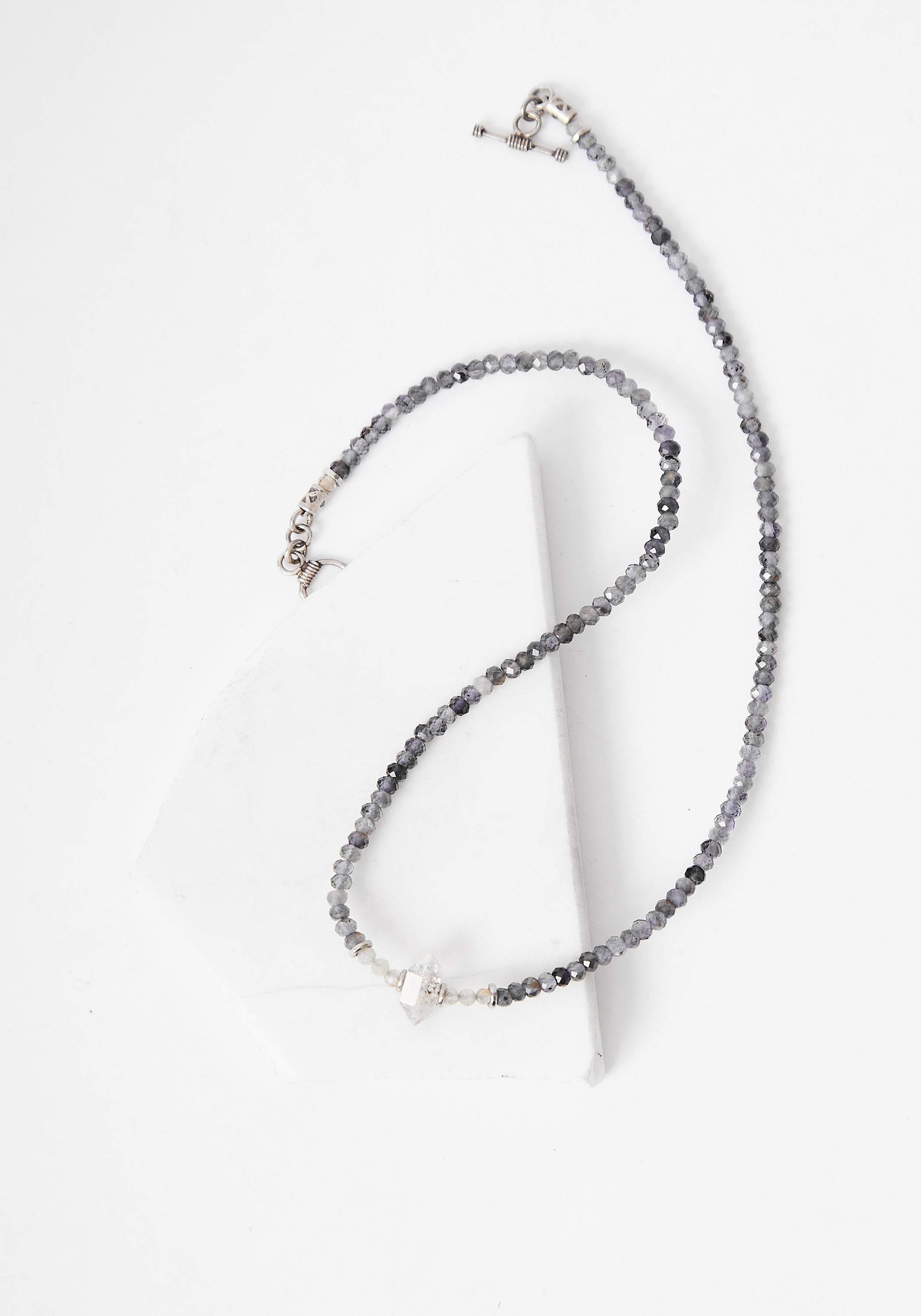 Sapphire and Herkimer Diamond Choker