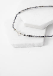 Sapphire and Herkimer Diamond Choker