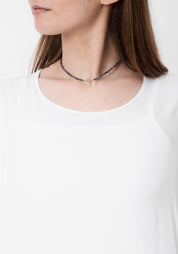 Sapphire and Herkimer Diamond Choker