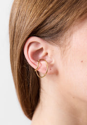Lou Gold Tone Stainless Steel Tiered Earcuff