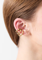 Ridley Gold Tone Stainless Steel Tiered Earcuff