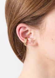 Bolty Gold Tone Stainless Steel Layered Earcuff
