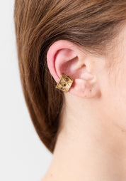 Kuro Vintage Gold Tone Stainless Steel and Zircons Earcuff
