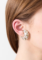 Orion Gold Tone Stainless Steel and Zircons Jeweled Earcuff