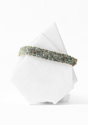 Gold Plated Woven Blue Tourmaline Bracelet