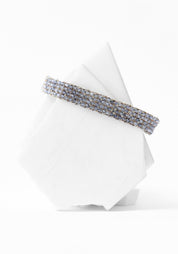 Rhodium Plated Woven Iolite Bracelet