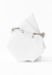 Rhodium Plated Woven Iolite Bracelet