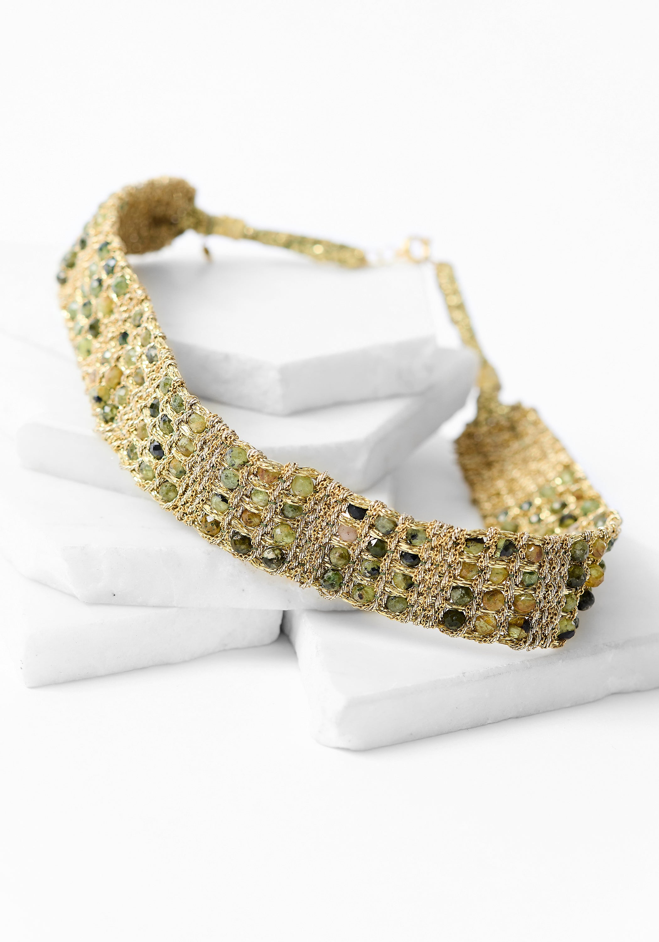 Gold Plated Woven Olivina Choker