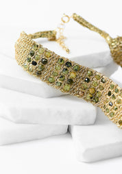 Gold Plated Woven Olivina Choker