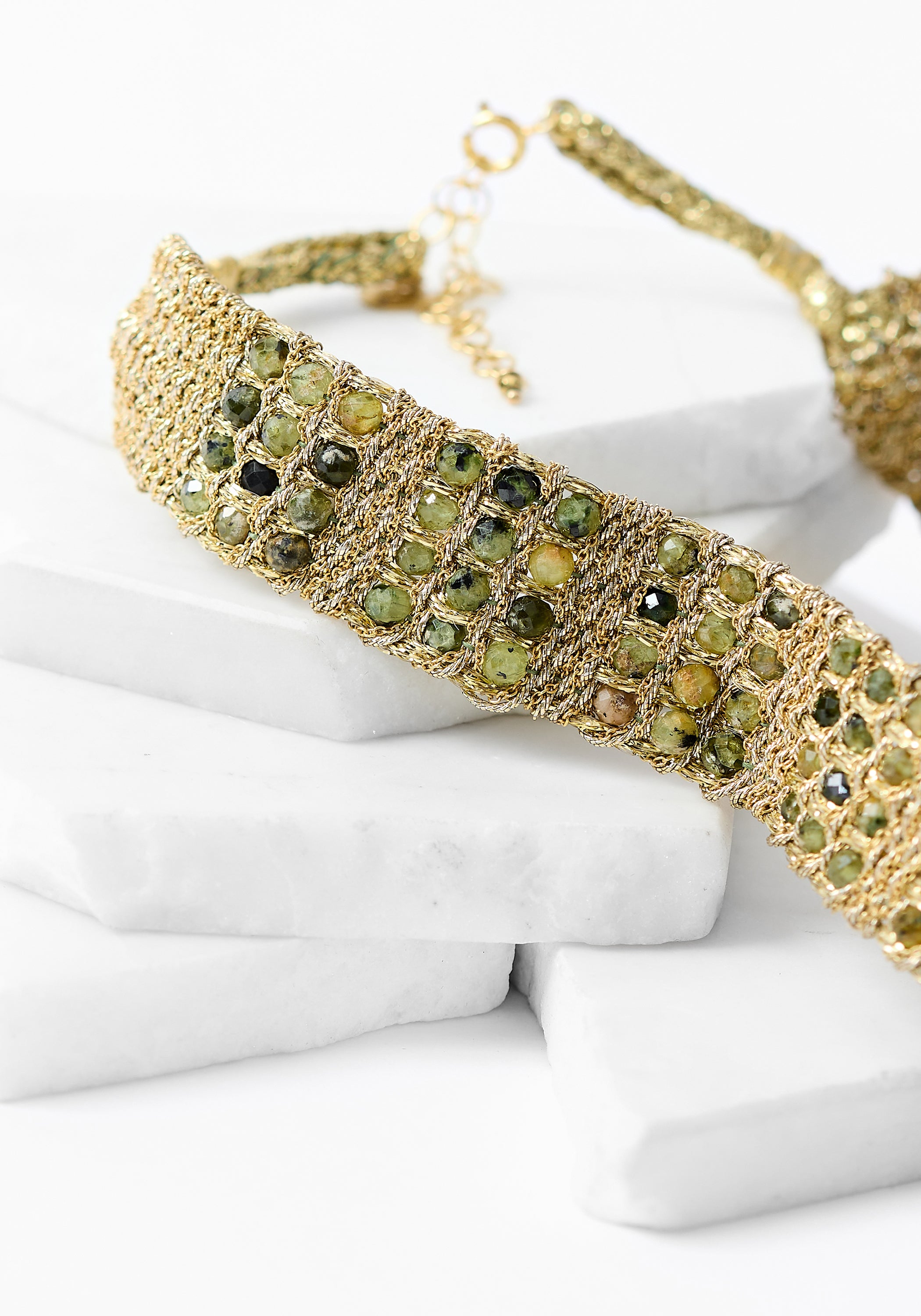 Gold Plated Woven Olivina Choker