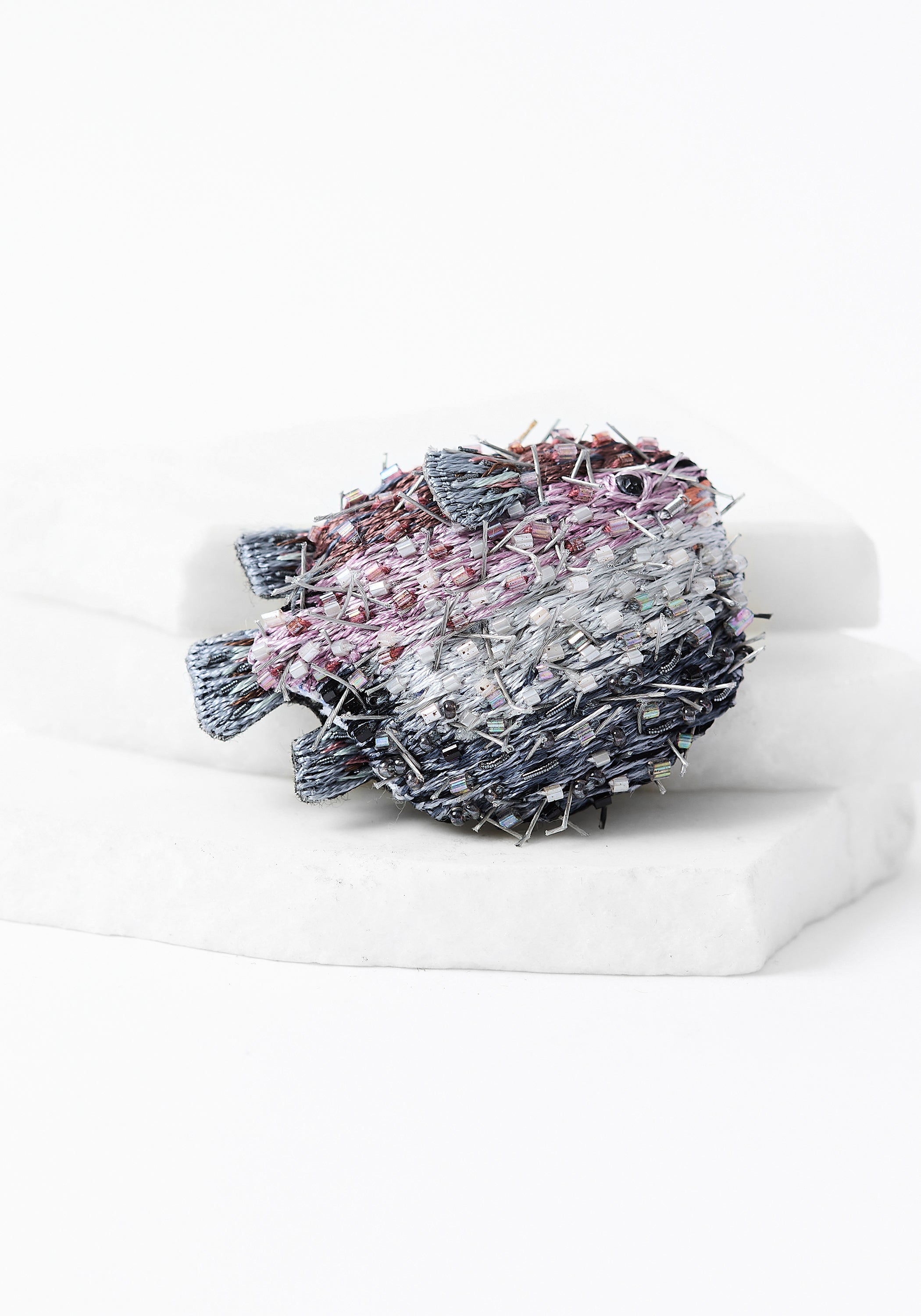Puffer Fish Embroidered Pin