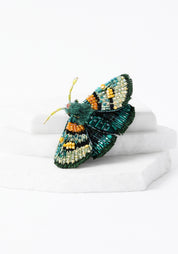 Africa Peach Moth Embroidered Pin