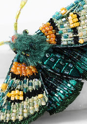 Africa Peach Moth Embroidered Pin