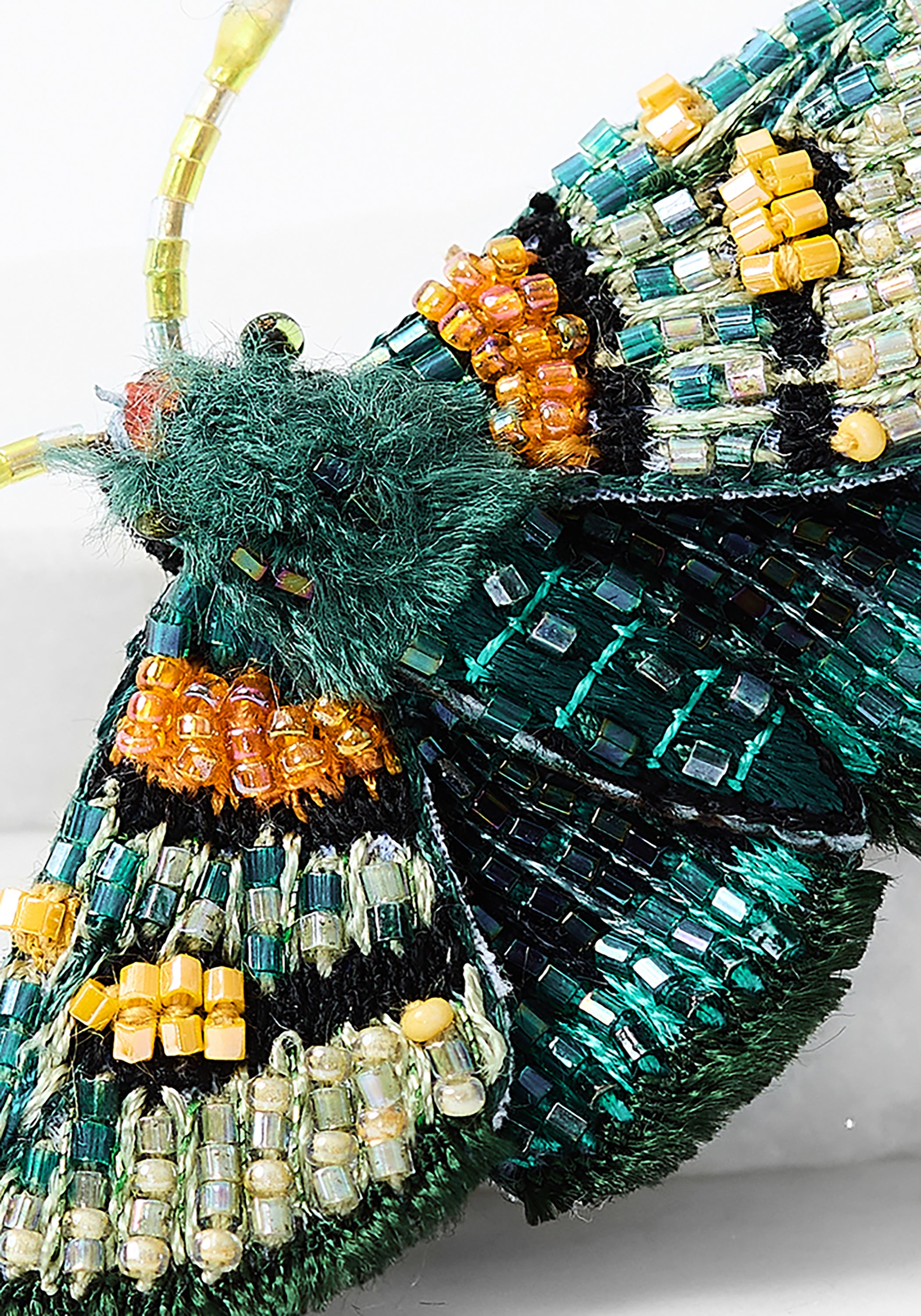 Africa Peach Moth Embroidered Pin