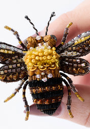 Queen Apis Embroidered Pin