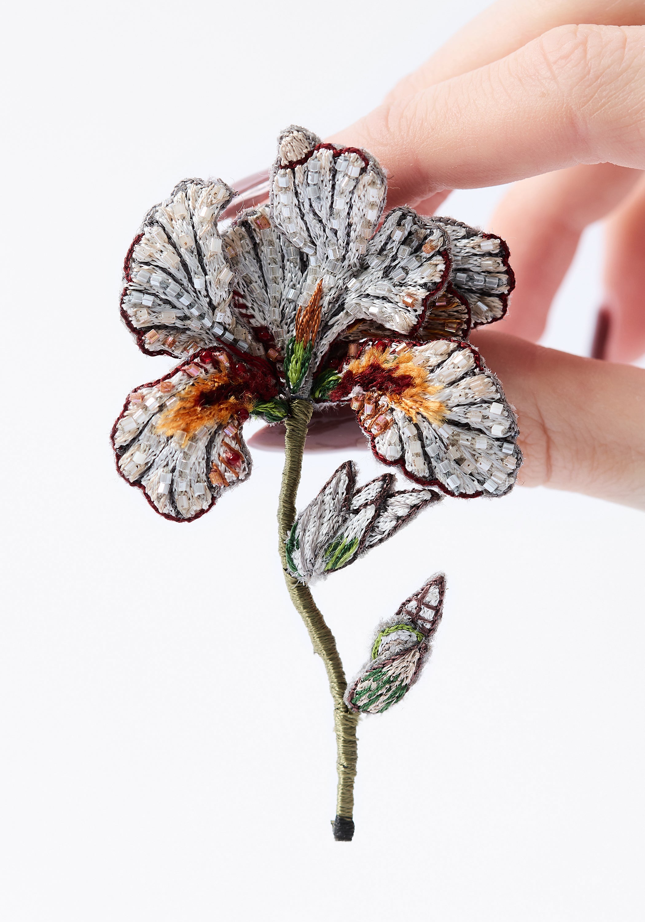 Benton Iris Embroidered Pin