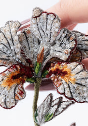 Benton Iris Embroidered Pin