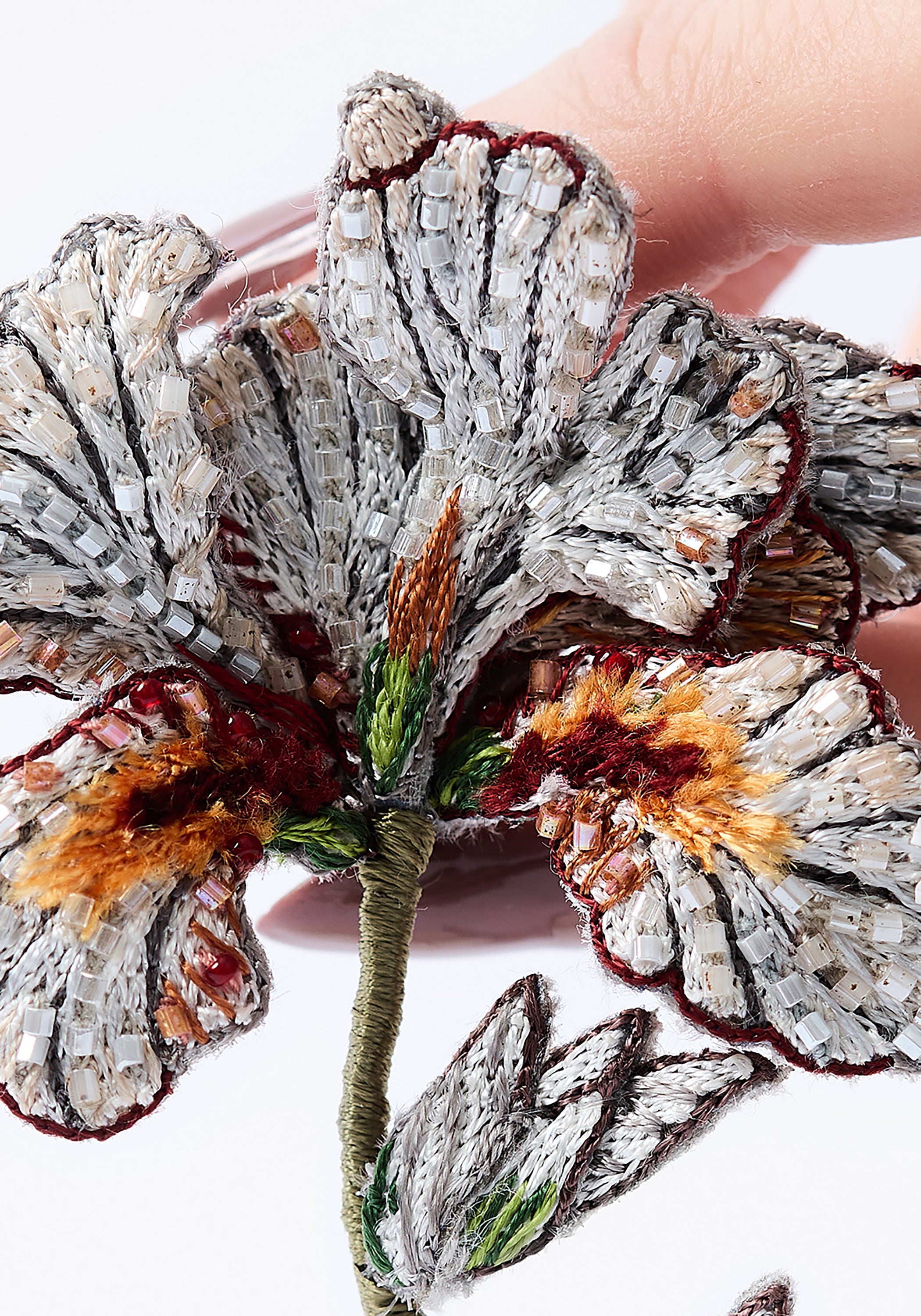 Benton Iris Embroidered Pin