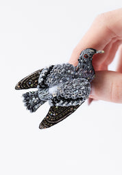 Hope Pigeon Embroidered Pin