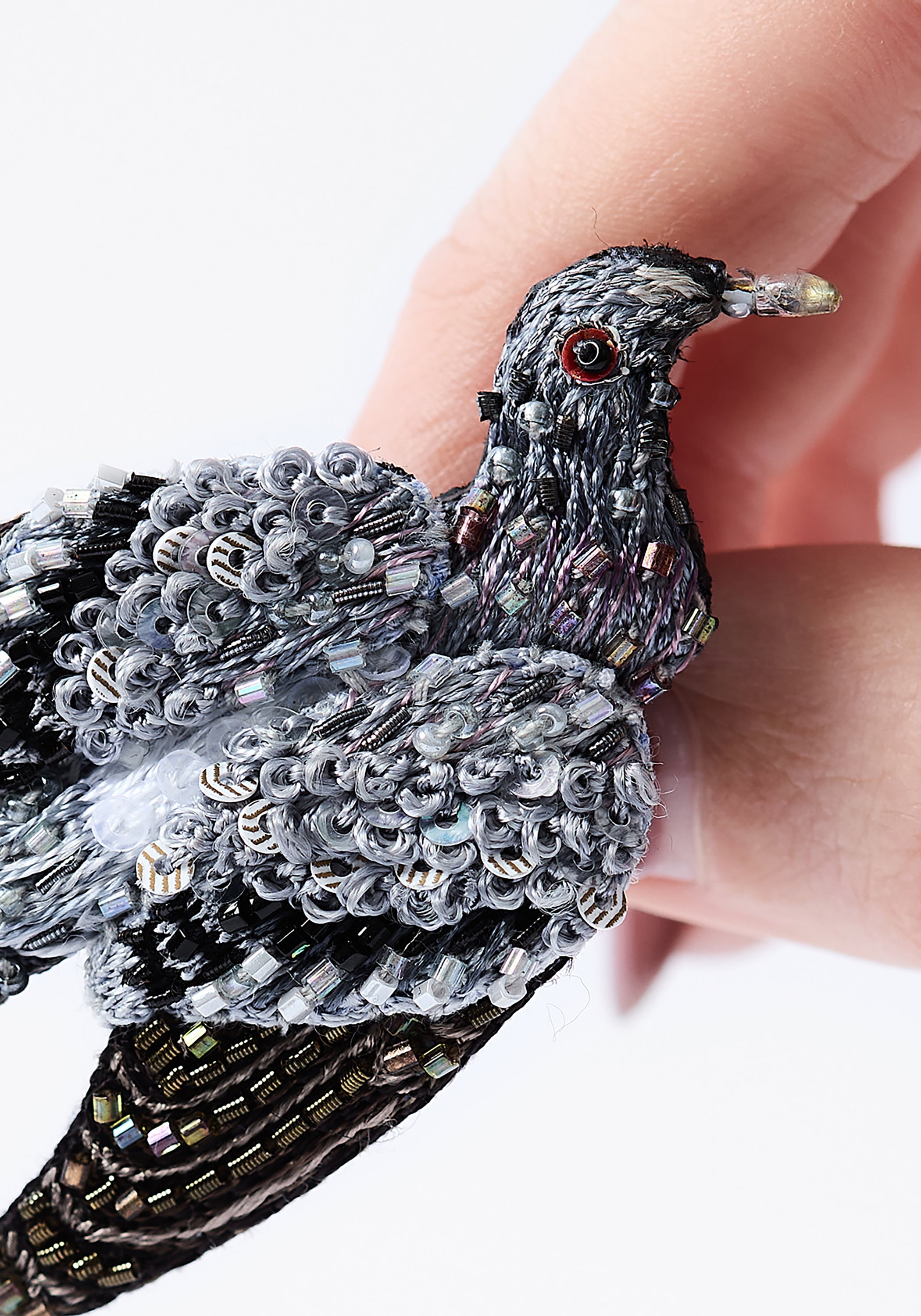Hope Pigeon Embroidered Pin
