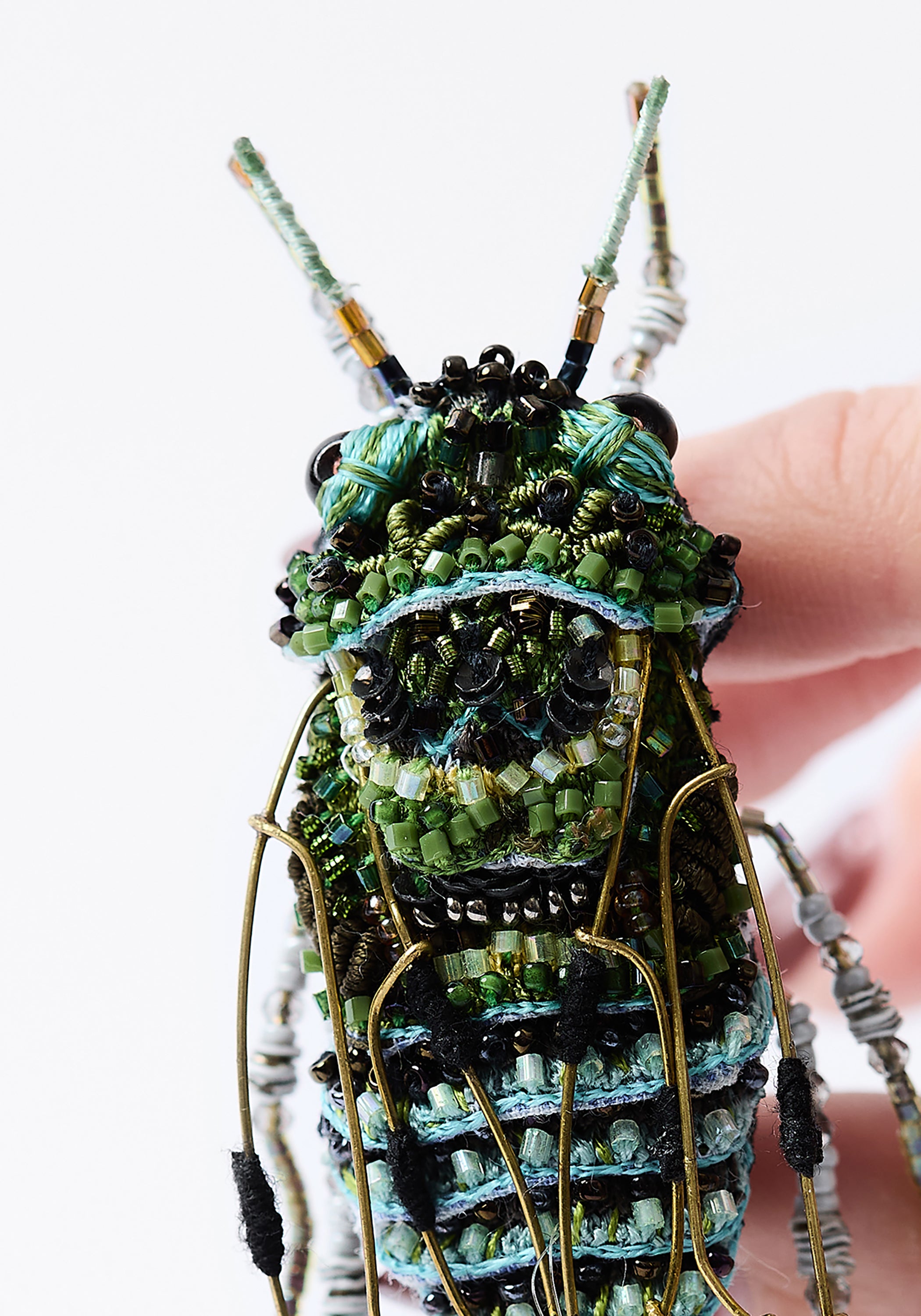 Zammara Cicada Embroidered Pin
