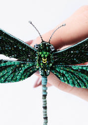 Pondhawk Dragonfly Embroidered Pin