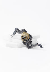 Serpent's Crown Embroidered Pin