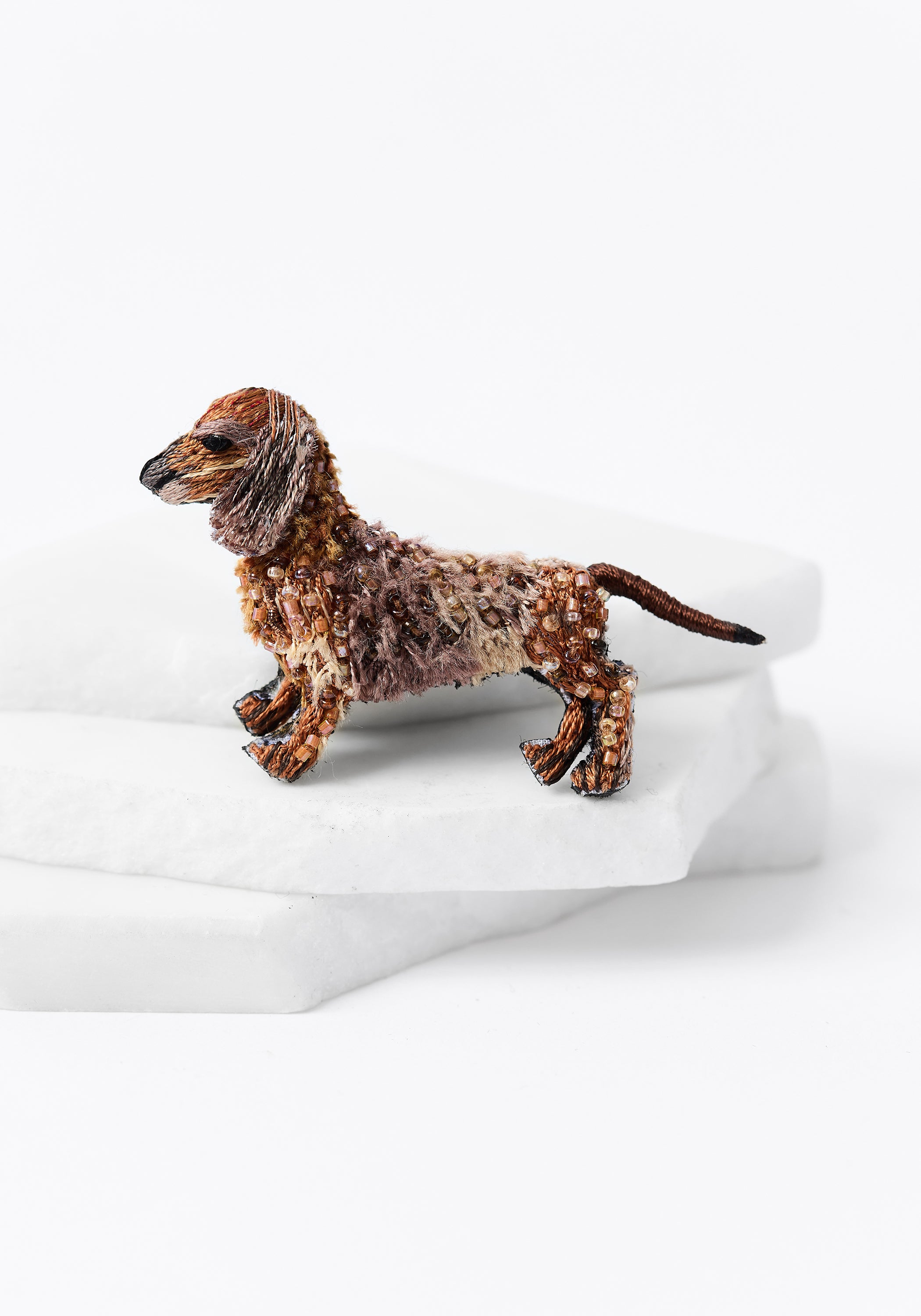 Canela Dachshund Embroidered Pin