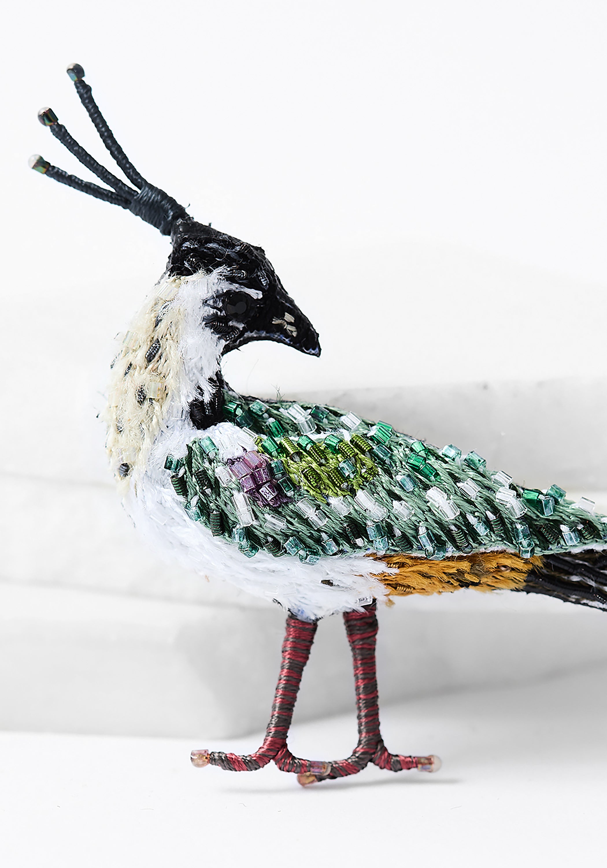 Lapwing Bird Embroidered Pin