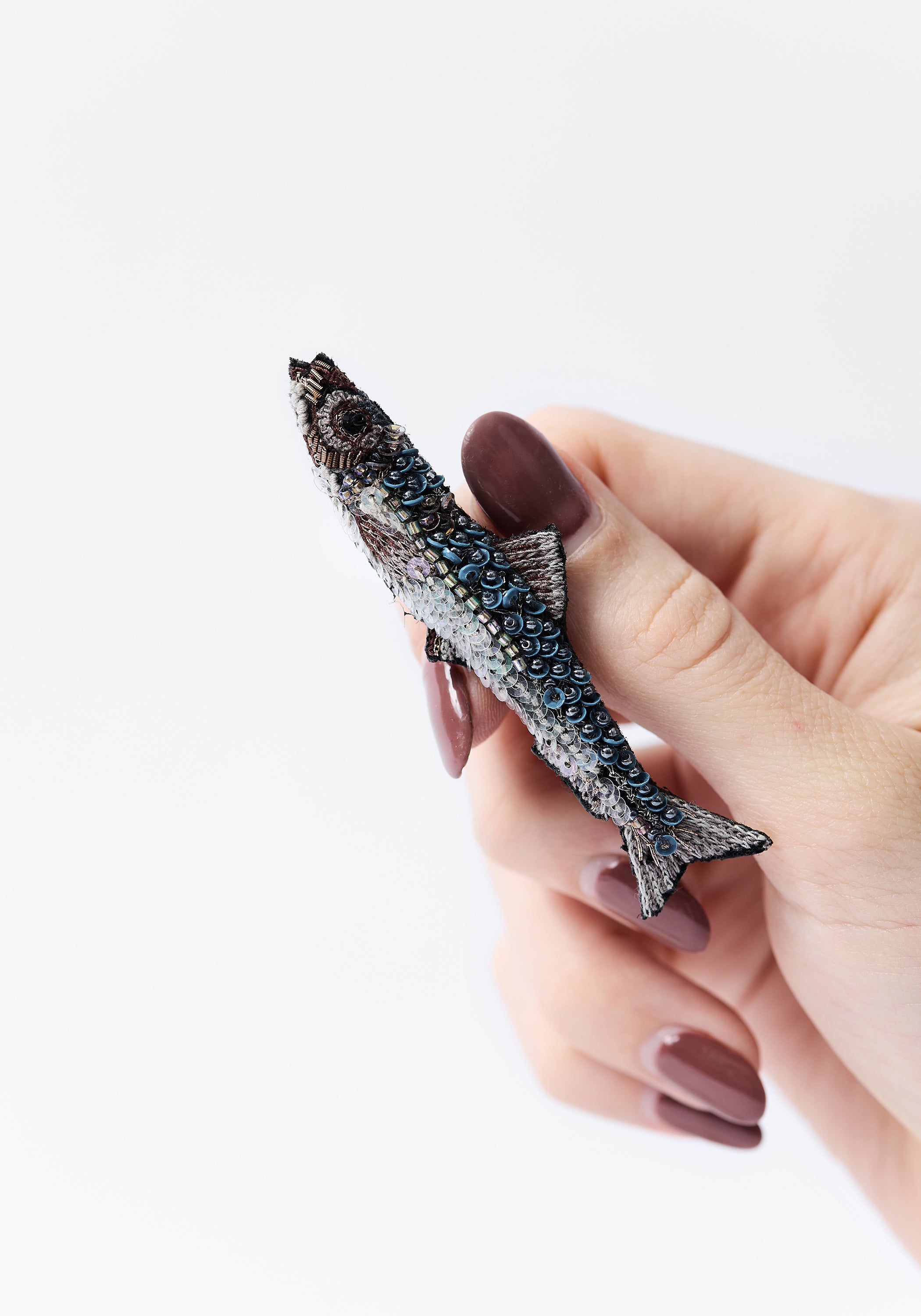 Sardine Embroidered Pin