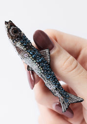 Sardine Embroidered Pin