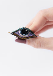 Starry Eye Embroidered Pin